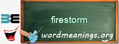 WordMeaning blackboard for firestorm